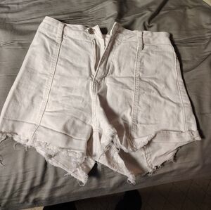 Women's white cut off shorts